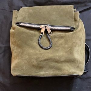 NEW rag & bone Green Suede Loner Backpack